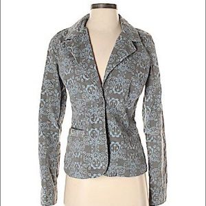 Fossil velvet print blazer jacket